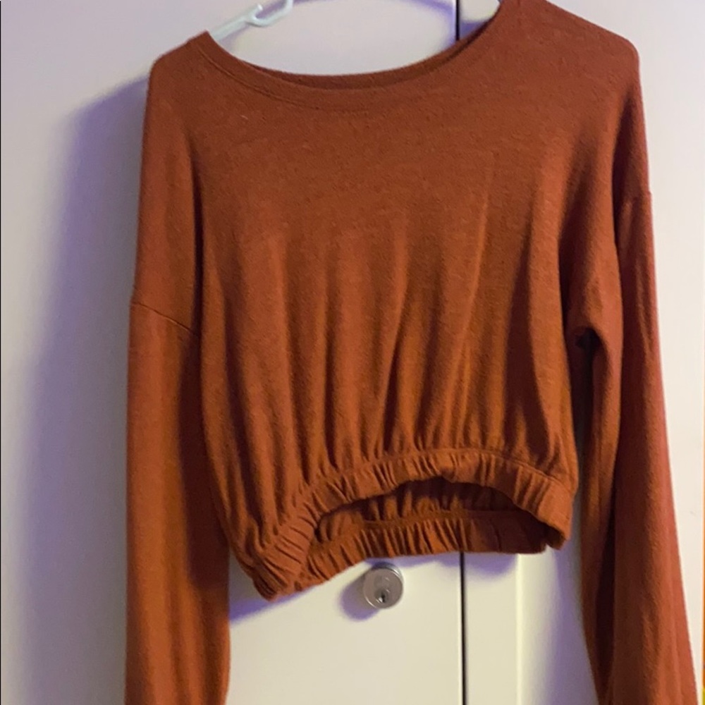 Orange crop top